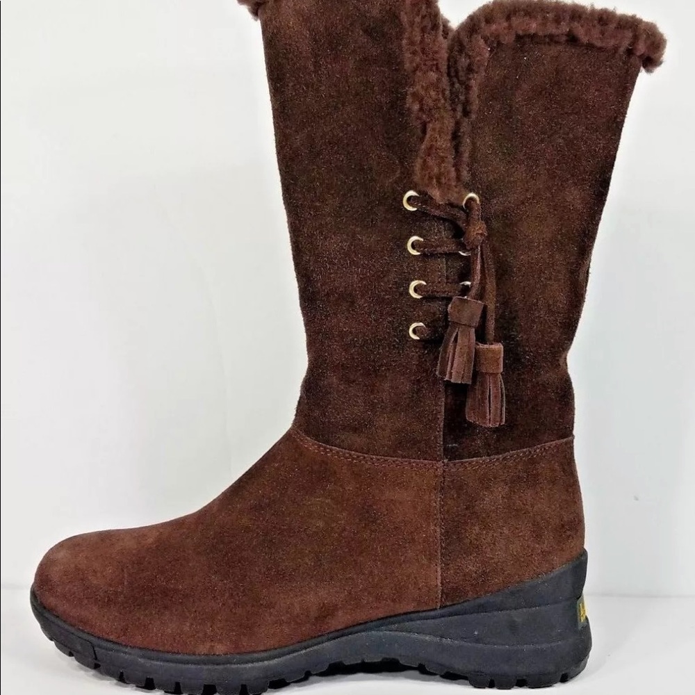 Ralph Lauren Tadina Suede Brown Boots 10B